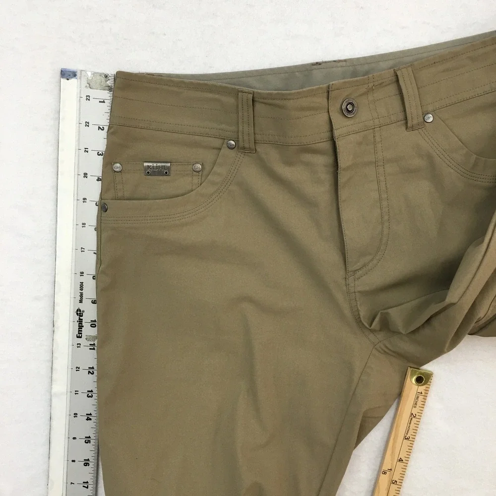 Kuhl Revolvr Rogue Pants Mens 33x30 Tan Brown Uberkuhl Stretch Tapered Hiking